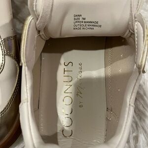 Coconuts by Matisse Women's White and Gold Sneakers